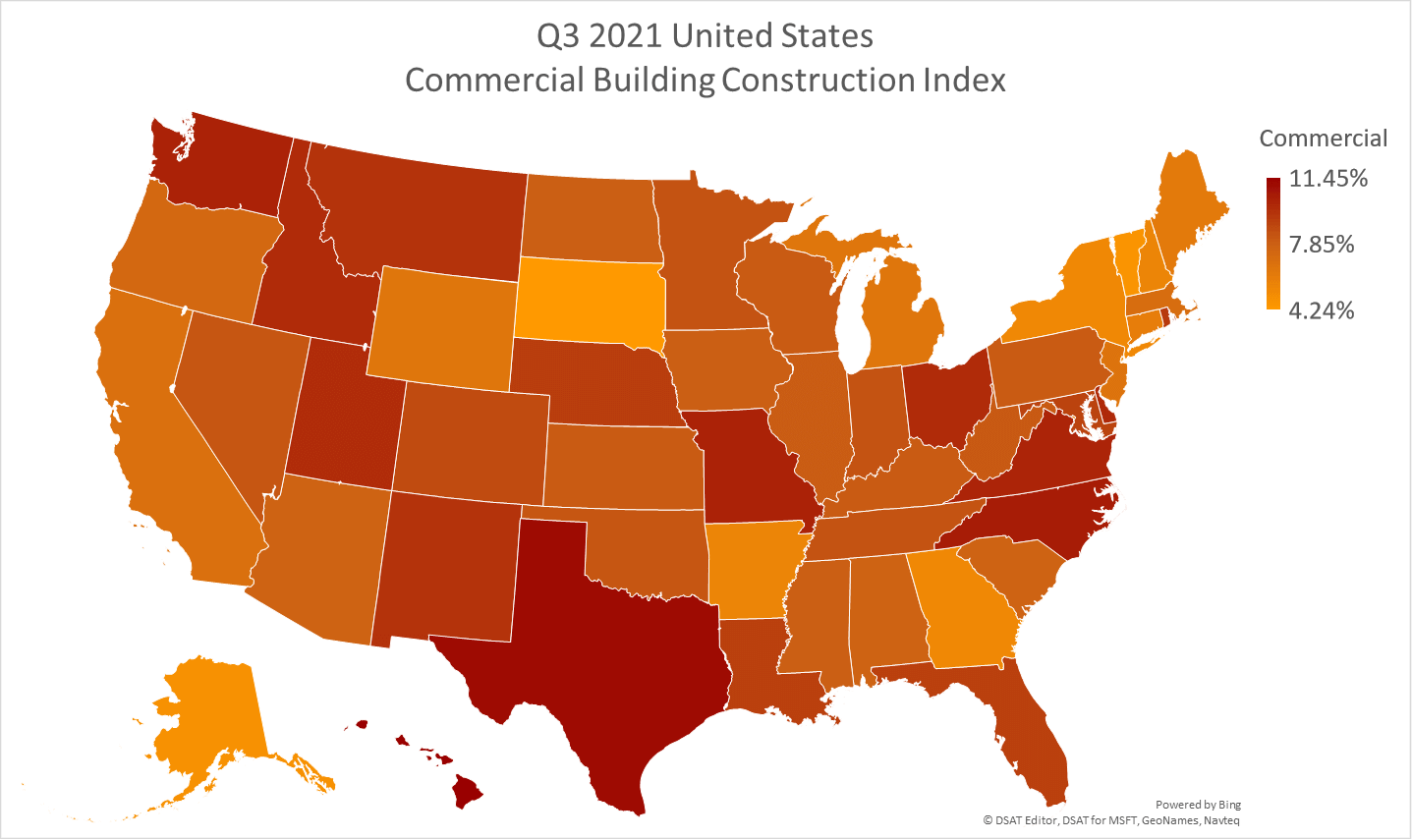 Q3 2021 US Commercial Building Construction Index