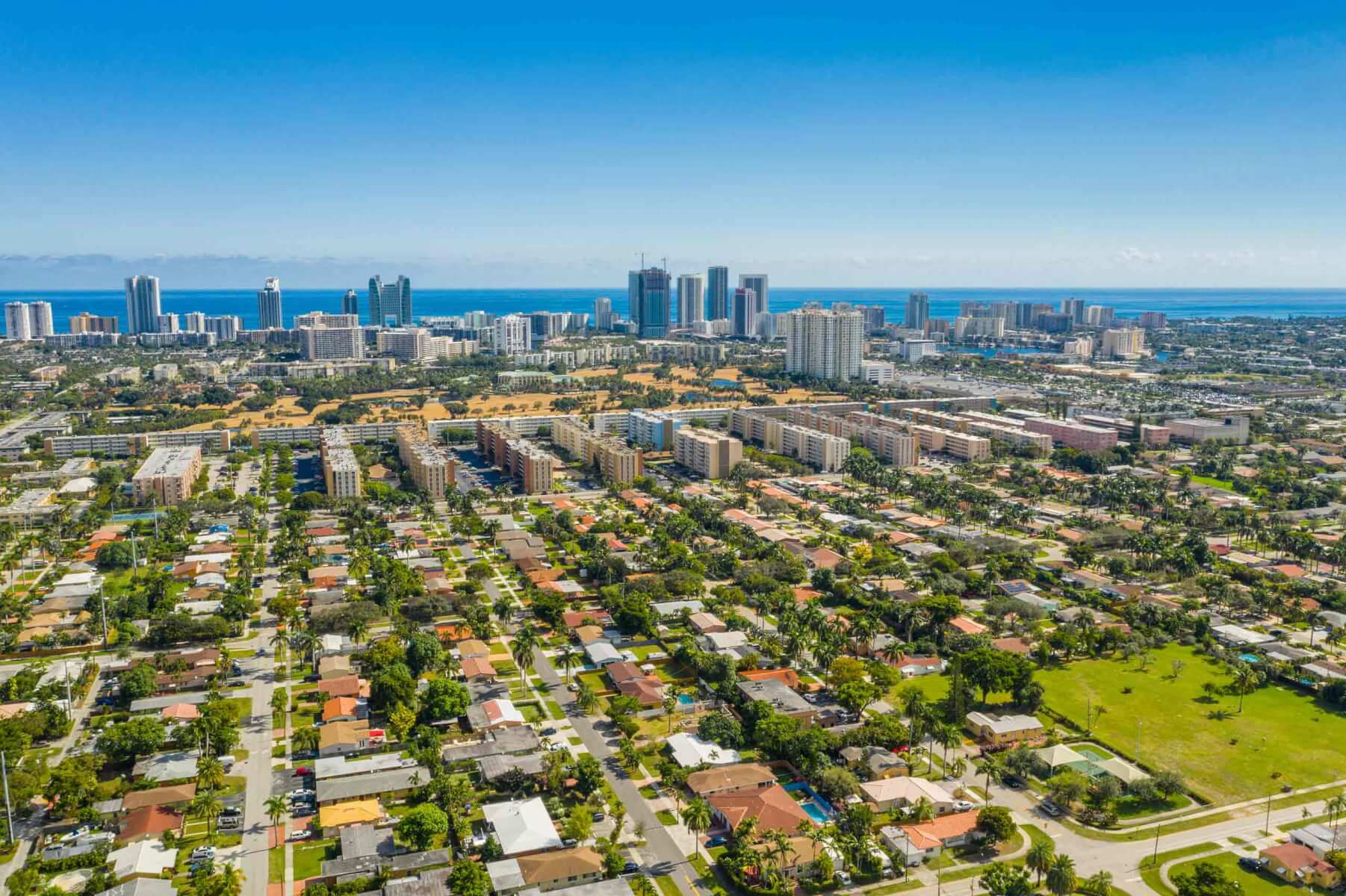 Aerial photo Hallandale Florida neighborhoods