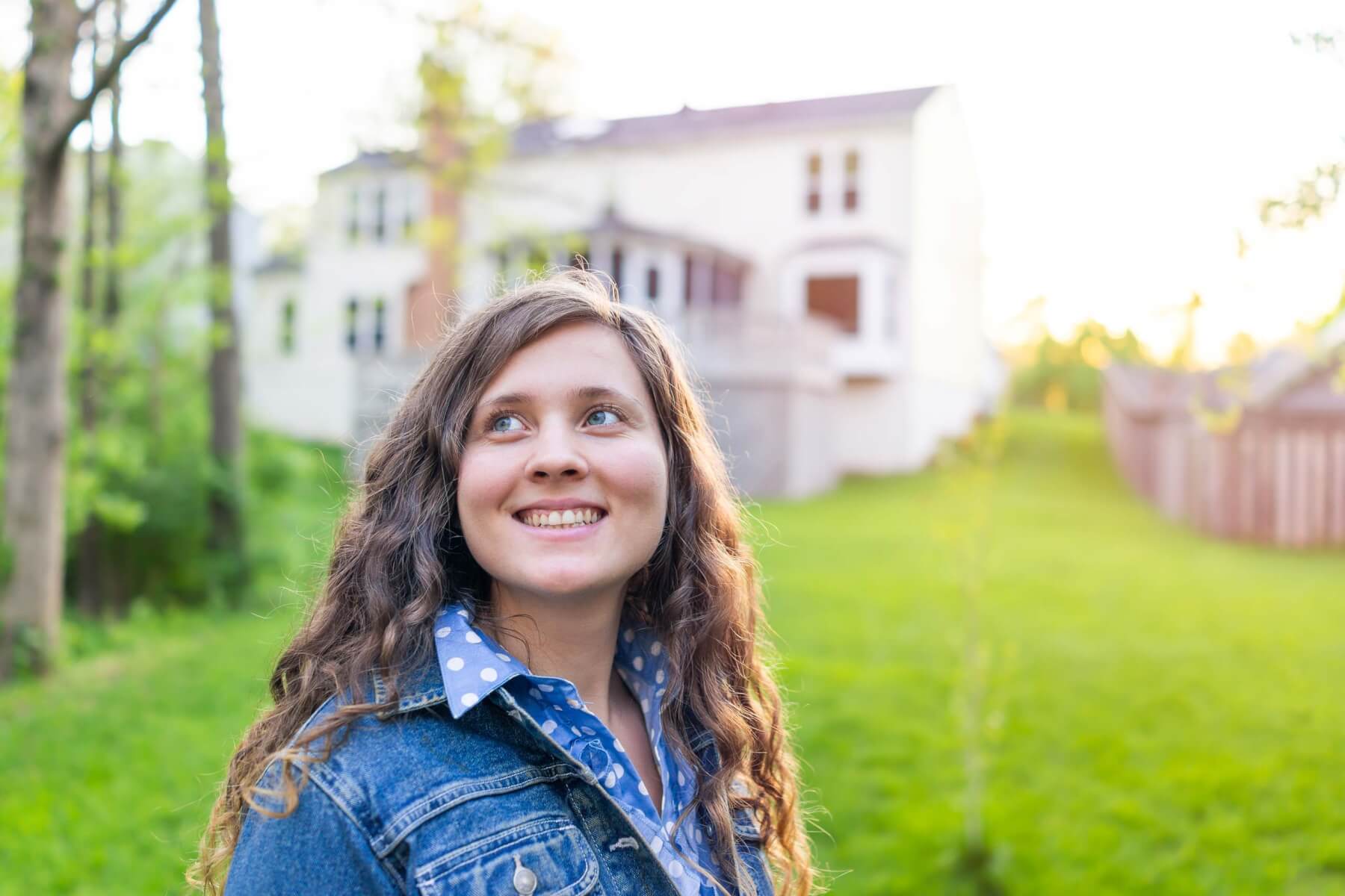 Young woman happy smiling homeowner
