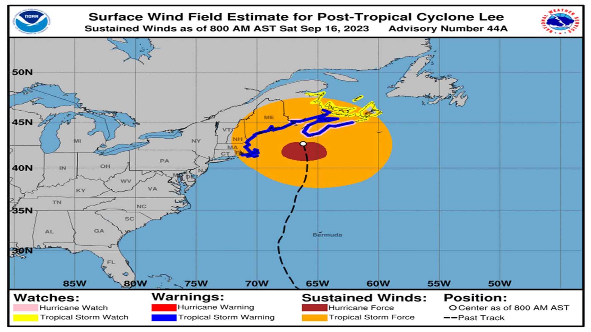 Post-tropical storm Lee hits the Northeast